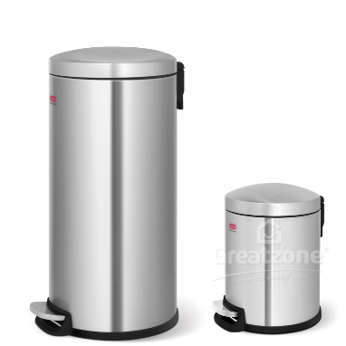 TAIWAN S/STEEL STEP ON DUSTBIN