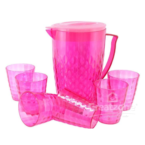 Water Jug + 6 Tumblers
