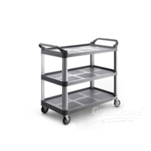 PLASTIC CART 3 TIER GREY