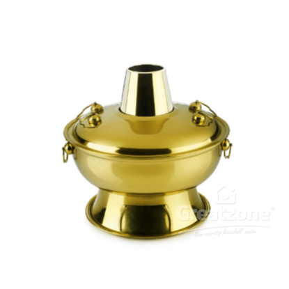 S/S GOLD PLATED STEAMBOAT POT