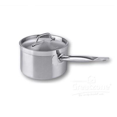 TOFFI STAINLESS STEEL BOTTOM DEEP SAUCEPAN WITH LID 22CM C8622