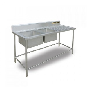 Double Bowl Sink Table Right Double Bowl Sink Table Right