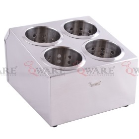 Square 4 Compartments Cutlery Holder