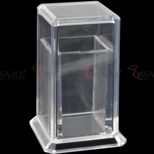 Acrylic Square Shape Toothpick Bottle With Cover