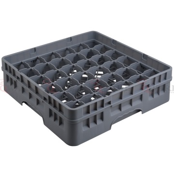 36 Compartment Glass Rack With Full Drop Extender