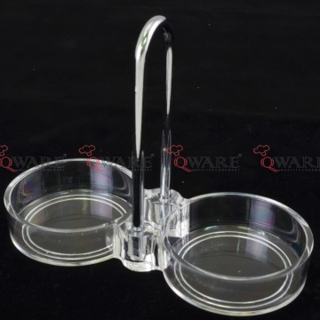 Acrylic 2 Hole Condiment Holder