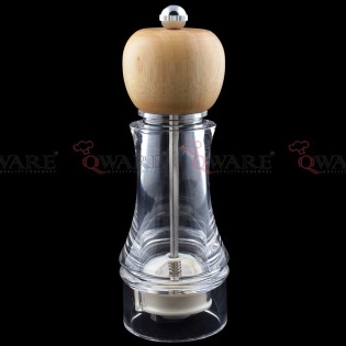 Acrylic Wooden Cap Pepper Mill